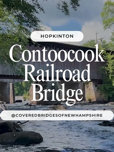 The Covered Bridges of New Hampshire video series continues with State of New Hampshire Bridge No. 10. Built in 1889, the Contoocook Railroad Bridge in Hopkinton is the oldest surviving covered railroad bridge in the world. Learn more about it's history here. Read more about all of New Hampshire's covered bridges in Covered Bridges of New Hampshire, https://coveredbridgesnh.com. https://youtu.be/rwodLPVTa8k #cbnh #kimvarneychandler #newhampshirecoveredbridges #nhcoveredbridge #nhcoveredbridges #