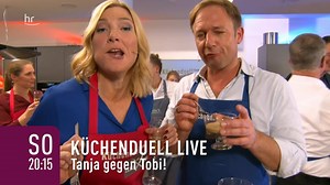 Morgen um 20:15 live im hr-fernsehen die große Entscheidung. Wer schaltet ein? | Tanja Rösner hr3