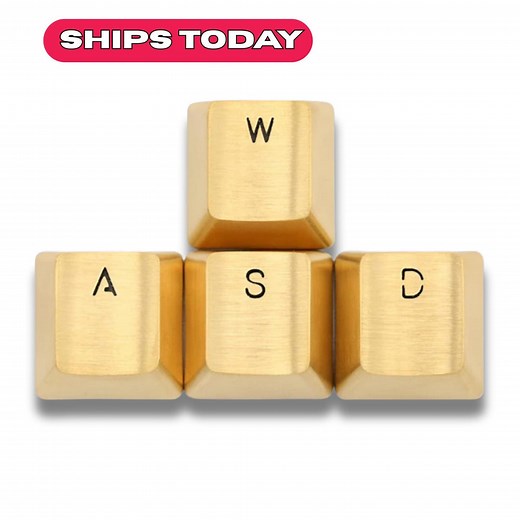 Gold Stainless Steel Keycap Set | 4 Keys OEM Profile Metal Keycaps | WASD Gaming Keycaps | Mechanical Keyboard Caps | MX Switch Compatible - Etsy
