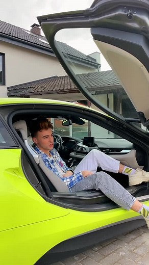 Sleek Lime Green Sports Car Tour and Interior Showcase
