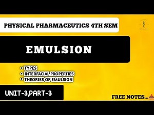 "Emulsion Part-1 | Easy Explanation of Types, Stability & Theories | Tech Pharma PP-1"