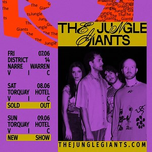 3.5K views · 38 reactions | Torquay has SOLD OUT in a couple hours baby. Huge hoon energy going on here. New show added, get in quick if ya wanna come  https://www.thejunglegiants.com/tour-dates | The Jungle Giants | Facebook