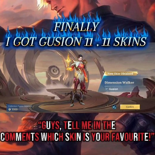 “All 11.11 Gusion Skins Unlocked | Complete Gusion Skin Collection 2025 (Ultimate MLBB Showcase)”