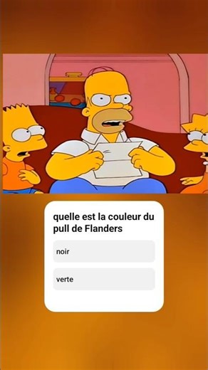 quiz Simpsons : quelle est la couleur du pull de Flanders #lesimpsons #simpsons #shorts