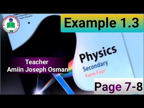 physics Form Four/Chapter 1: Oscillatory motion/ Example 1.3/ page 7-8