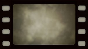 Old style movie countdown intro with two radial wipes and black numbers. Animation of moving filmstrip with classic counter.