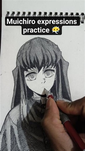 Muichiro Tokito Face Expressions 😶‍🌫️ | Demon Slayer Drawing #shorts