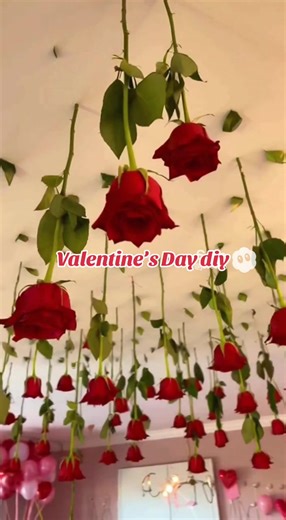 Super easy and simple Valentine’s Day rose diy will decorate a full room #valentinesday #valentinesdaydiy #diy