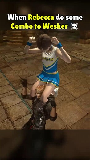 Rebecca broke Wesker neck🗿👍 #residentevil #shorts #residentevil5 #rebecca #wesker