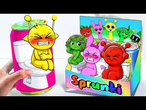 💖Paper DIY️💖Rescue SPRUNKI in Toilet🚽HELP SIMON Unboxing Mysterious CAN OF WATE | Blind Box ASMR