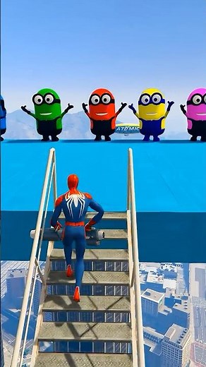 GTA 5 Epic Water Ragdolls Spiderman Jump/Fails Ep 195 #shorts