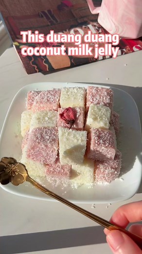 Duang Duang coconut jelly ~ Vegan but no agar agar 🥥 #dessert #veganrecipes #foodasmr #jelly #easyrecipe #cooking #food