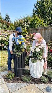 DIY Double Concrete Planter 💙💖 From Old Clothes to Beautiful Garden Planters🪴