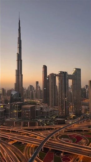 🌃 Burj Khalifa Night View | Stunning Dubai Skyline with City Lights ✨ | Cinematic Urban View 4K