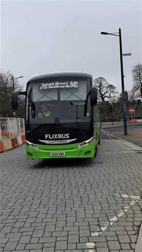 2 different Flixbus coaches in Greyfriars Road #newportbus #flixbus #buses