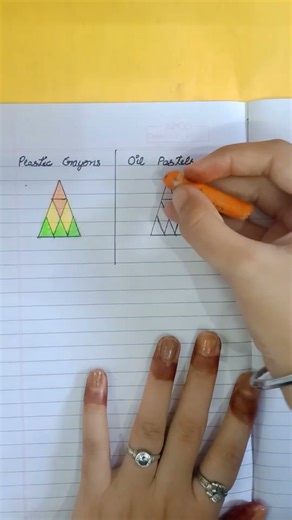 Which colour is best😎 Plastic Crayons🆚Oil pastels🥰#shorts #trending #ytshorts #art #short #viral #yt