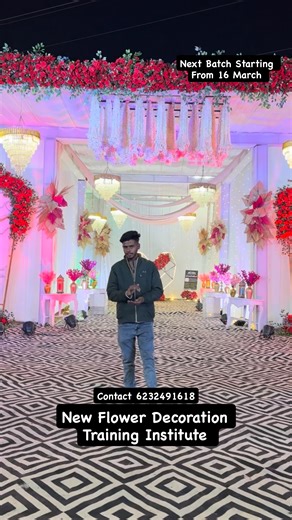 Tent Flower Decoration Training on Instagram: "🚀 Next Batch Starting 16 March 2026 Offline + Online Course Available Upcoming Batch - 20 May 2026 🌼 6-in-One Professional Course • Flower Decoration • Event Work • Tent House Setup • Balloon Decoration • Lights Classes • Wedding Jaimala Mines 🎓 Certificate by New Flower Decoration 🏠 Free Stay & Food (T&C Apply) 📲 Learn anytime with our recorded courses — just download the app and start your journey. 📞 For details DM or call: 6232491618 #newfl
