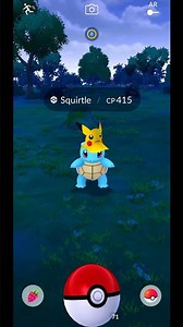 Rare Pikachu Visor Squirtle CP 415 Catch! Wild Spawn | Pokemon GO Gameplay