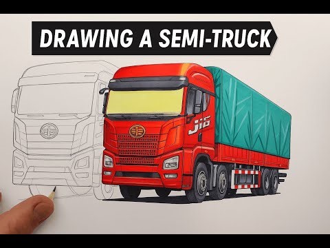 Road Titan – Realistic FAW Jiefang Truck Drawing From Sketch to Power