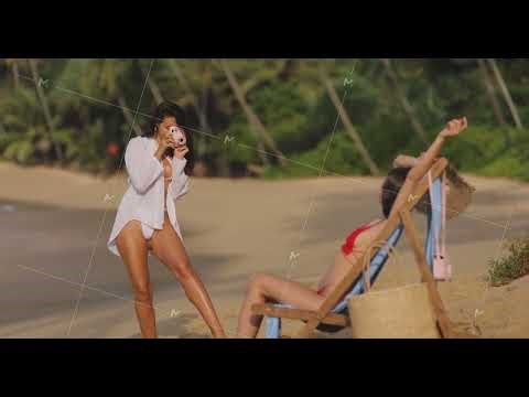 Photoshoot of Bikini Women Model on a Tropical Beach During Vacation