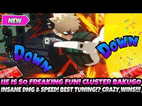 *HE IS SO FREAKING FUN!* Insane Cluster Bakugo Wins! Big DMG & Speed! Best Tuning!? (Ultra Rumble