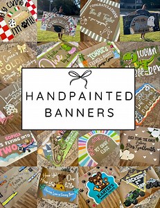 Custom Birthday Banner Hand Painted | Personalized Party Decoration | Name Banner | Birthday Backdrop | Kids Party Decor | Brown Paper - Etsy