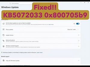 How to fix KB5072033 0x800705b9 error in Windows 11 25H2