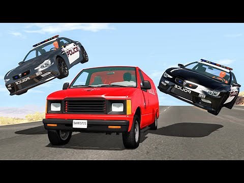 Crazy Police Chases #121 - BeamNG Drive Crashes | CrashBoomPunk