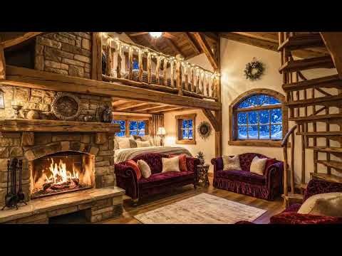 Satisfying Fairytale Loft Apartment Ambience ✨ Cozy Fireplace Vibes