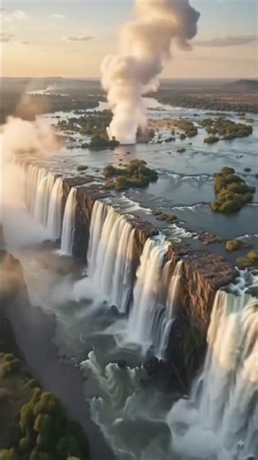 📍Victoria Falls 🇿🇲🇿🇼 | World’s Most Powerful Waterfall #shorts #explore #victoriafalls