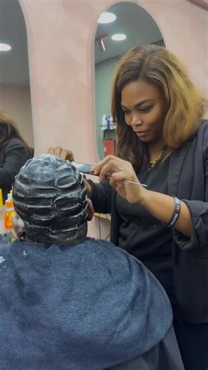 These waves came directly from the ocean unto her head using the best wrap mouse. Get it in salon on your next visit. #afrohairbirmingham #pixiecutbirmingham #birminghamhairstylist #fingerwavesbirmingham | Afro Hair Birmingham