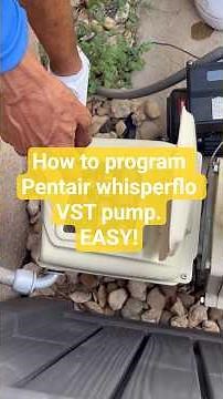 How to program a Pentair Whisperflo VST pool pump. EASY