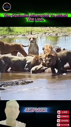 Crocodile vs Lion & Tiger — Can Big Cats Outsmart the River Hunter #shorts