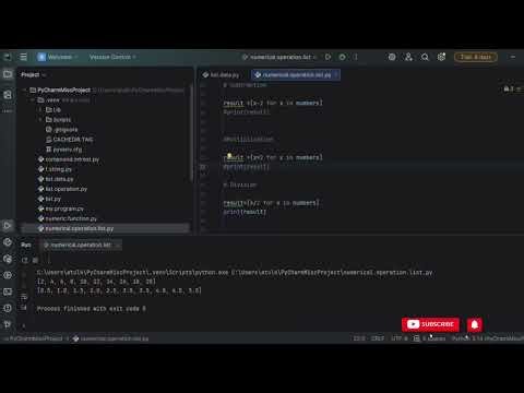 Python Class| Numerical Operation on List | Lecture 21