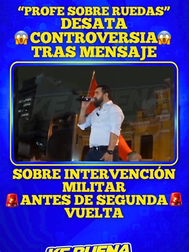 🟡🔵#Nacional |🚨🇵🇪 “𝗣𝗥𝗢𝗙𝗘 𝗦𝗢𝗕𝗥𝗘 𝗥𝗨𝗘𝗗𝗔𝗦” 𝗗𝗘𝗦𝗔𝗧𝗔 𝗖𝗢𝗡𝗧𝗥𝗢𝗩𝗘𝗥𝗦𝗜𝗔 𝗧𝗥𝗔𝗦 𝗠𝗘𝗡𝗦𝗔𝗝𝗘 𝗦𝗢𝗕𝗥𝗘 𝗜𝗡𝗧𝗘𝗥𝗩𝗘𝗡𝗖𝗜𝗢́𝗡 𝗠𝗜𝗟𝗜𝗧𝗔𝗥 𝗔𝗡𝗧𝗘𝗦 𝗗𝗘 𝗦𝗘𝗚𝗨𝗡𝗗𝗔 𝗩𝗨𝗘𝗟𝗧𝗔 ⚠️🗳️ 🚨 El creador de contenido Jorge Ugarte, más conocido en redes sociales como “Profe sobre ruedas”, viene siendo cuestionado luego de difundirse un video de su visita al Comando Conjunto de las Fuerzas Armadas del Perú. ⚠️ Durante su mensaje, el influencer hizo referencia a una