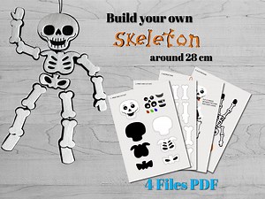 Printable Skeleton Craft / Party Decoration - Etsy