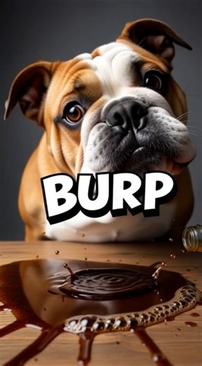 Dog Burps BURP 😂 #Shorts #Bulldog