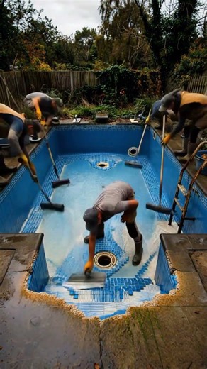 This forgotten pool gets a second life! Watch the full restoration process. 🏊‍♂️✨