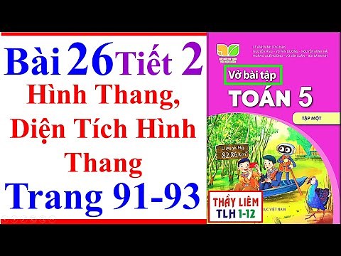 Vở Bài Tập Toán Lớp 5 Bài 26 | Hình Thang Diện Tích Hình Thang Trang 91 - 93 Kết Nối Tri Thức Tiết 2
