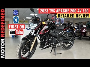 2023 TVS Apache RTR 200 4V E20 OBD2 Detailed Review | On Road price, Features & Updates.