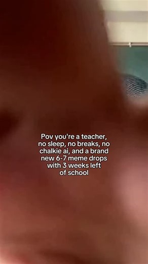 Chalkie Teachers on Instagram: "The 6–7 meme goes full holiday edition 🎄😭💀 Students losing it, I’m losing my mind, and I’ve got 3 weeks of this madness. Gonna use Chalkie AI to finish my prep in 6–7 minutes instead #67 #67meme #sixseven #teachertok #teacherlife #winterbreak #classroom #teacherhumor #memetok"
