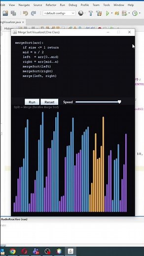 Why Merge Sort Always Wins (Visual Explanation) #shorts