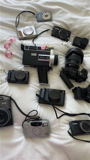 girly camera collection 📸💐 #canon #fujifilm #campsnap #sony #digitalcamera #camera