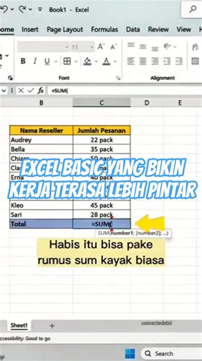 Excel Basic yang Bikin Kerja Terasa Lebih Pintar 😎👍 #exceltips #tutorialexcel #excelpemula