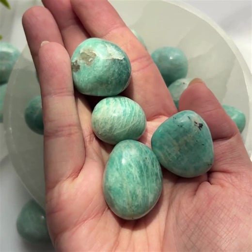 Amazonite Tumble Stone – Calming Energy, Boundaries & Communication | Reiki Infused Crystal - Etsy