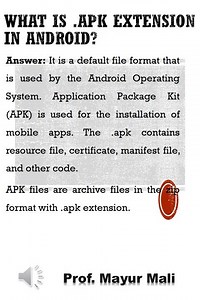 What is apk extension in Android | Android Exam | Android Interview Questions and Answers