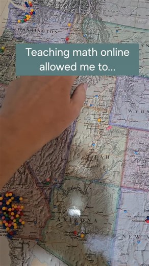 Teaching math from home has allowed me to be attentive to teaching & tutoring students AND travel with flexibility. During my cross-country road trip with my husband in 2024, my 100 students didn't even know I had left my desk. Zooming Through Math has given me this freedom & flexibility to serve students, parents and my family. 🥰 | Zooming Through Math