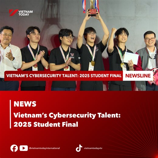 The Vietnam Cybersecurity Student Contest 2025 concluded in Hanoi with over 1,200 students from Vietnam and abroad. Focusing on data security and personal data protection, the competition recreated real-world cyber challenges that demanded strong skills and teamwork. PTIT.CBS and UIT-Reze claimed first place, contributing to Vietnam’s efforts to strengthen its cybersecurity talent pipeline. #VietnamToday #vtv #yourwindowonvietnam #cyberpeace #students | Vietnam Today