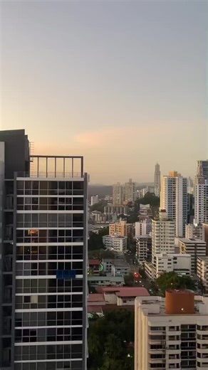 Panoramic Cityscape View of Panama at Dusk