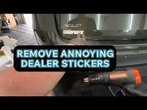 How to remove dealership stickers.